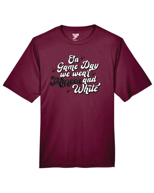 EC Game Day Maroon and White Drifit Tshirt