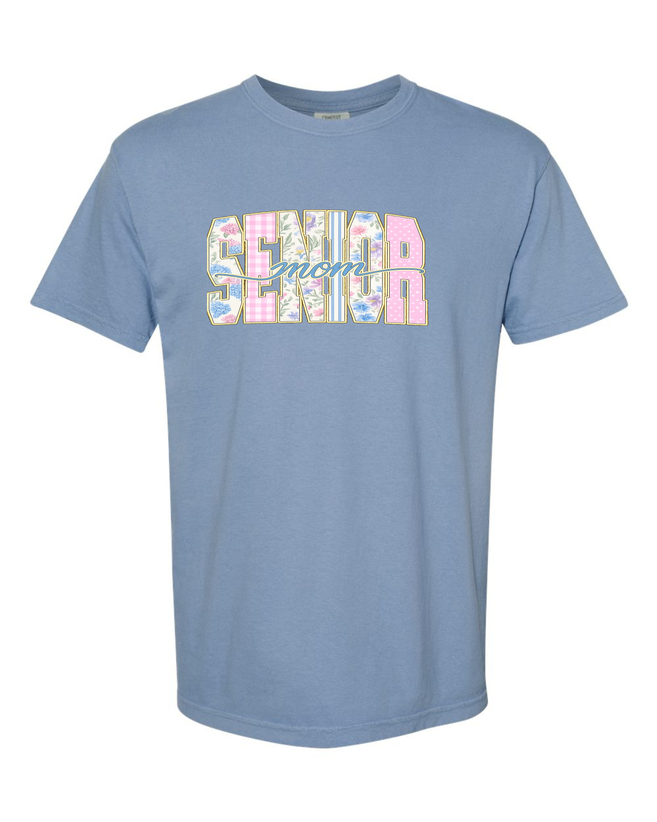 Senior Mom Blue Cursive