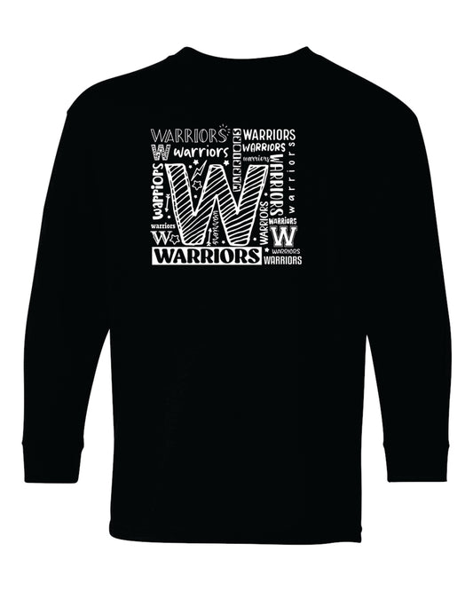 AES 25 Warrior Collage Adult Longsleeve