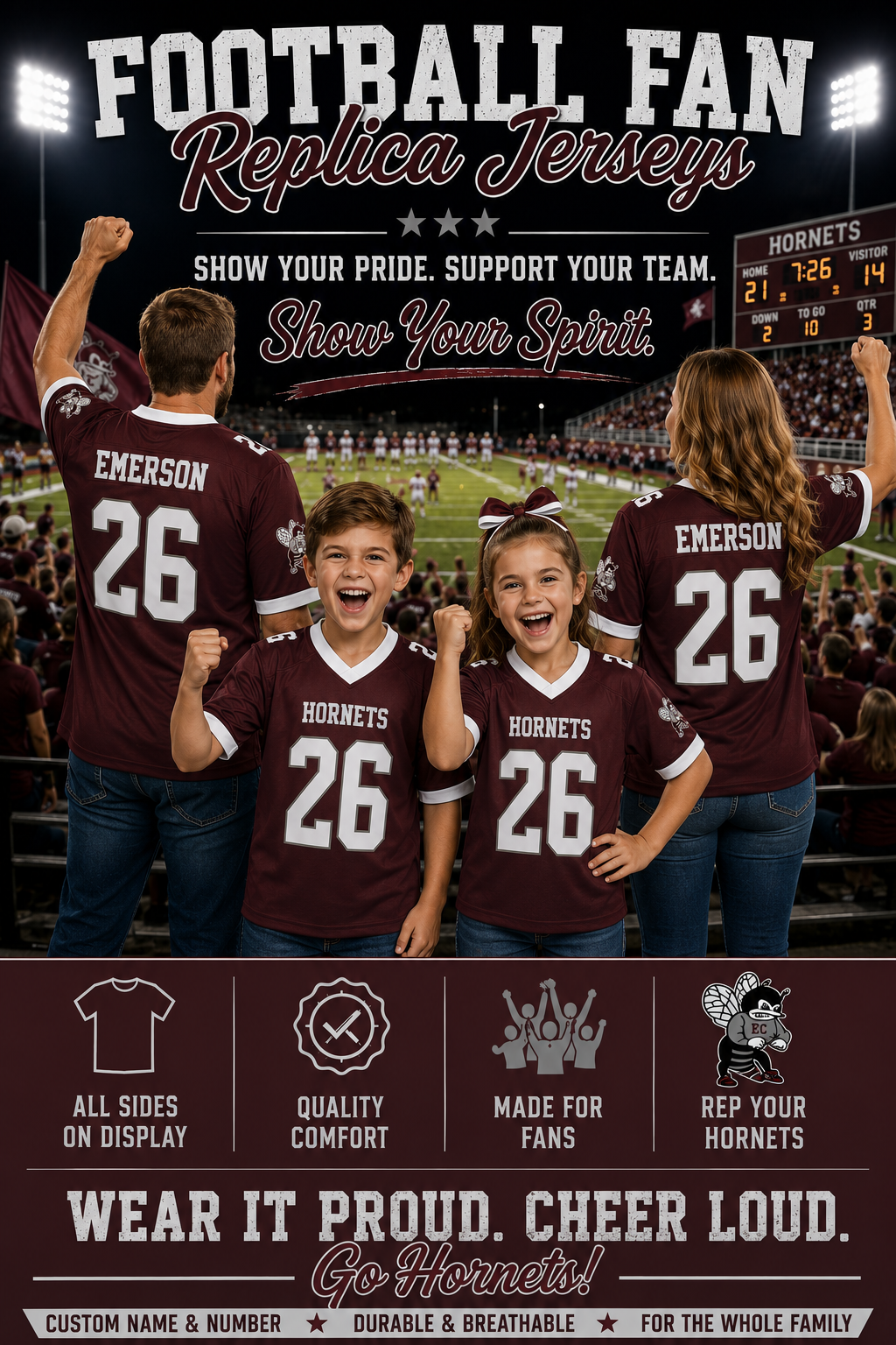 Hornet Replica Football Jersey