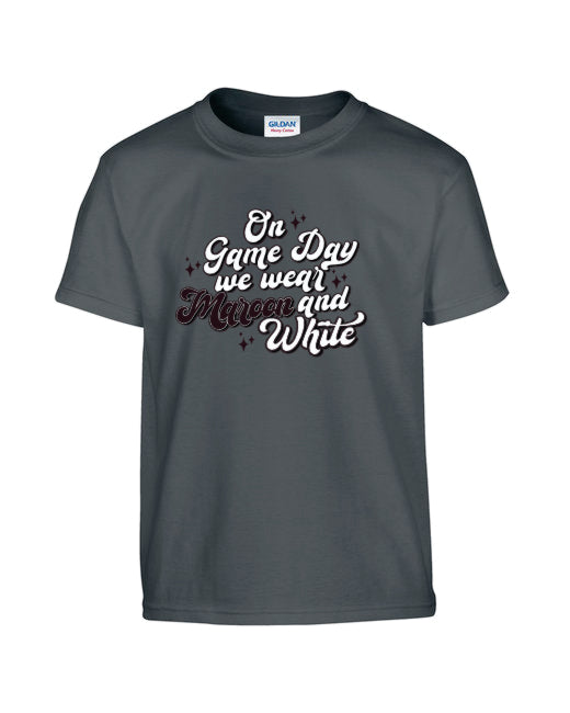 EC Game Day Maroon and White Cotton Tshirt