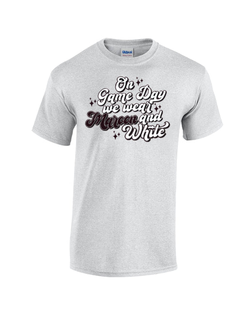 EC Game Day Maroon and White Cotton Tshirt