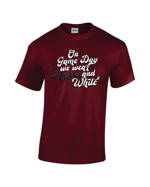 EC Game Day Maroon and White Cotton Tshirt