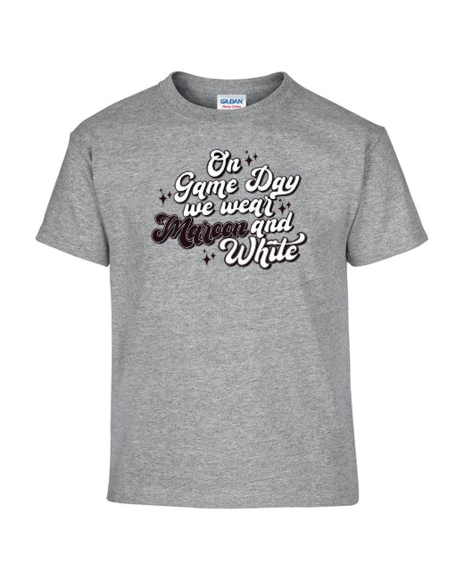 EC Game Day Maroon and White Cotton Tshirt