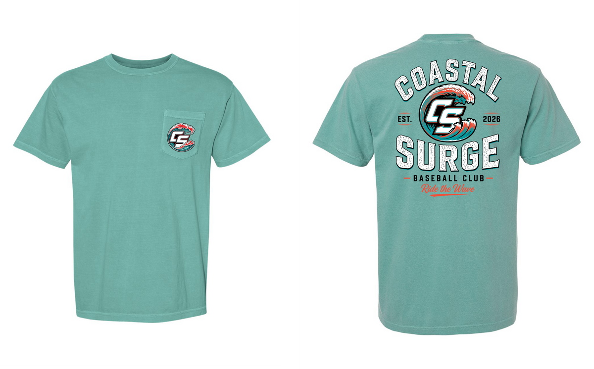 Coastal Surge Design 4 Ride the Wave Comfort Color Pocket Tee