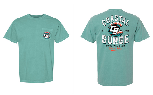 Coastal Surge Design 4 Ride the Wave Comfort Color Pocket Tee